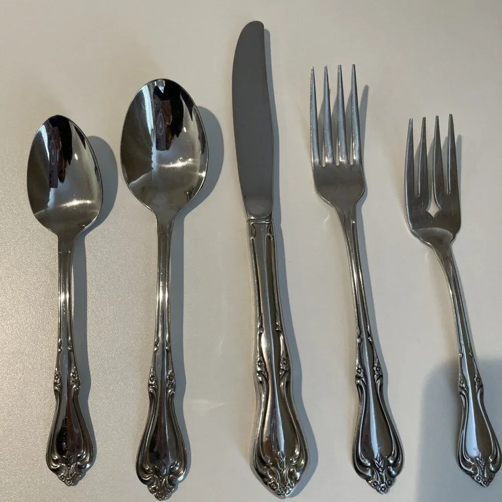 VTG Oneida WM Dalton BRIARWOOD  Stainless Steel Flatware 5 Piece Place Setting